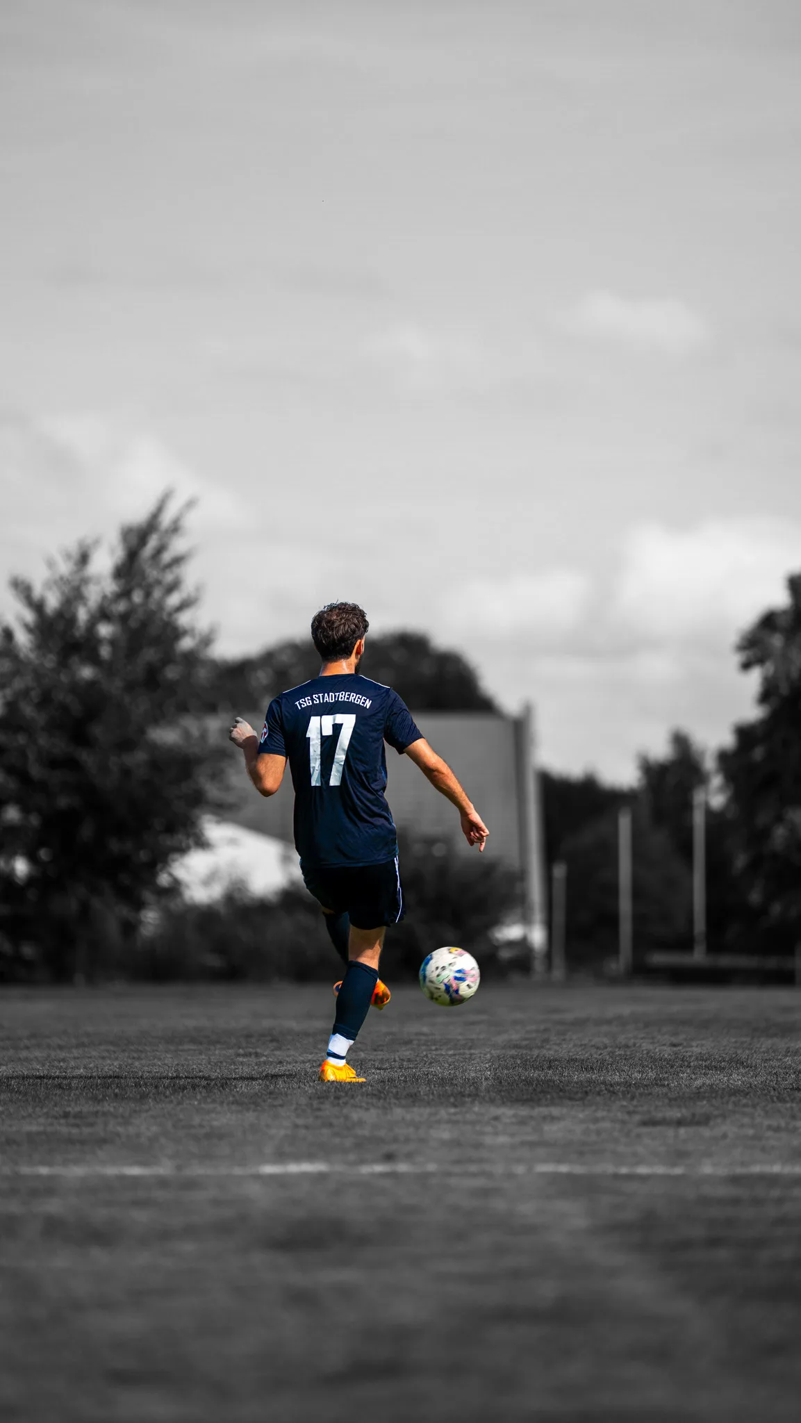 Fußballspieler auf dem Spielfeld